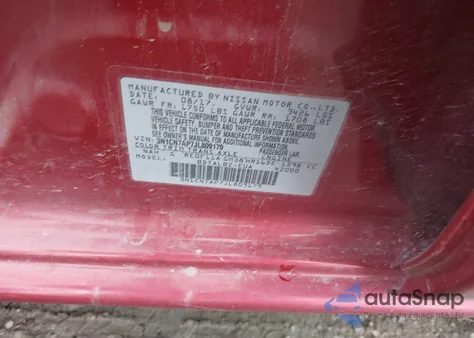 2018 Nissan Versa 1.6 Sv из США, поврежденный, VIN 3N1CN7AP7JL809179